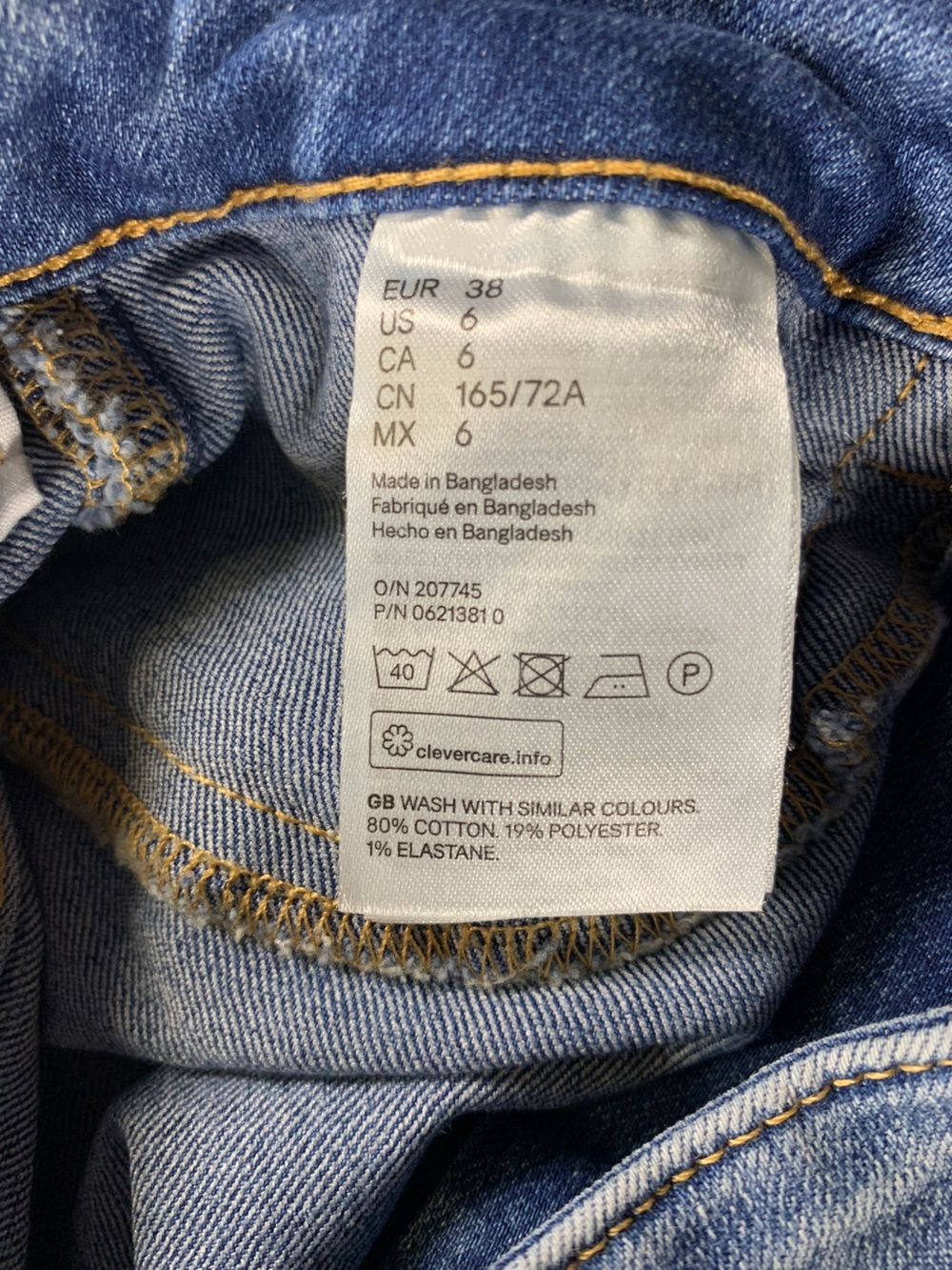 Pre loved H&M jeans womens size 6 - Picture 6 of 7